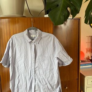 Madewell Pale Blue Short-Sleeve Button-Down Shirt